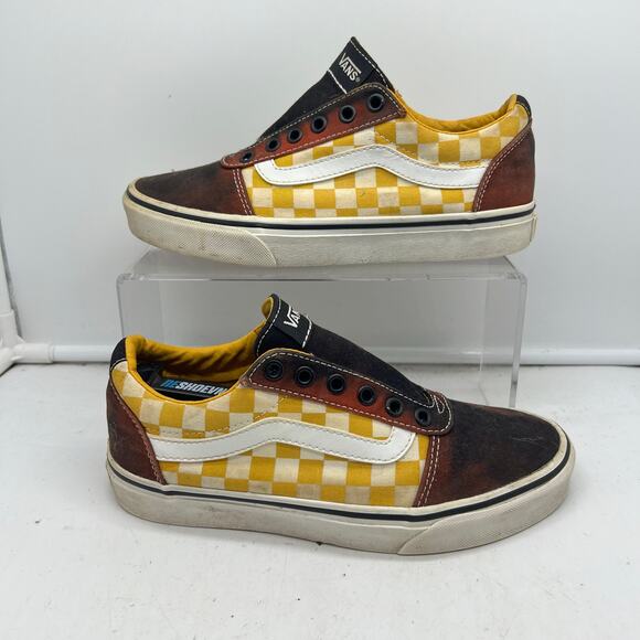 Vans Shoes Womens 7 Off The Wall Checkerboard Colorblock Low Top Lace Skate - Picture 1 of 8
